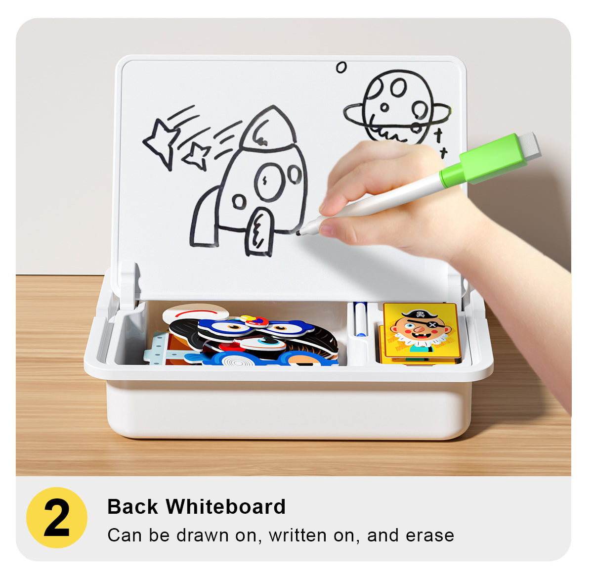 (Gratis frakt)Magnetiske puslespill Ansiktsutkledning Reisespill Dobbeltsidet Førskole Pedagogisk Læringsleker for Barn