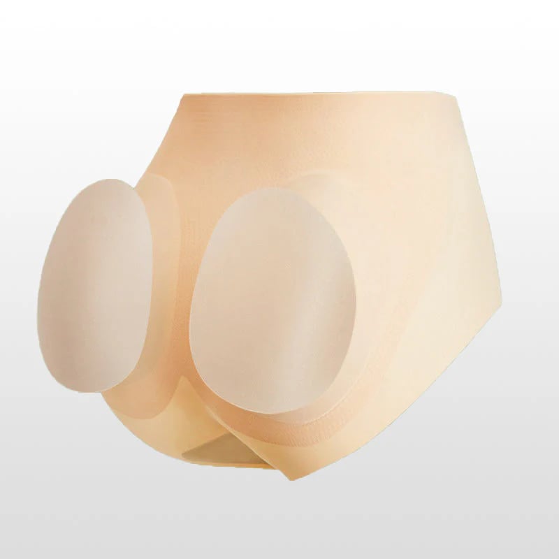 Sømløse trusermed issilke for rumpeløfting og avtakbare puter for dame