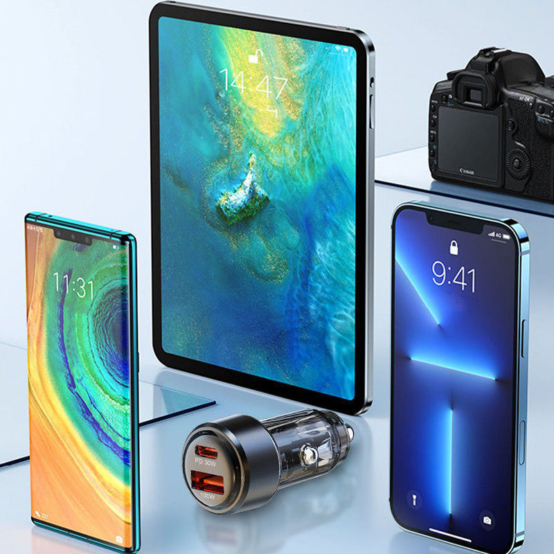 30W dubbla snabbladdningsportar för bilen – Smidig laddning på språng 🚗⚡