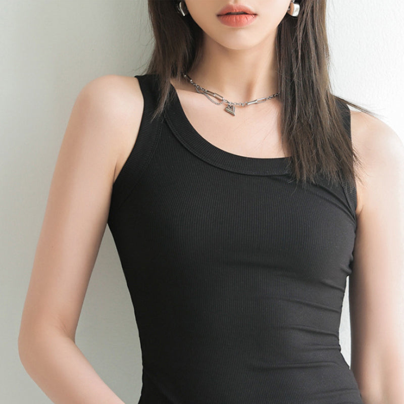 Strikket vest med liten camisole