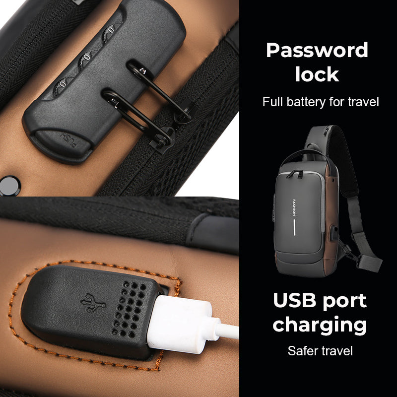 2024 Ny enkel, vanntett skulderveske med korsrygg