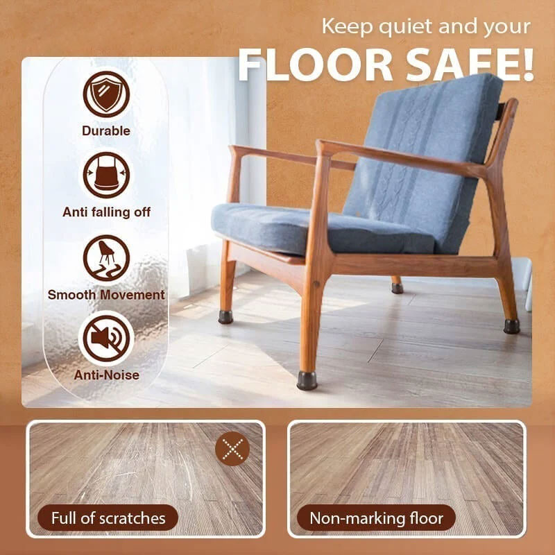 Forbedret lydløs benbeskyttelse for møbler