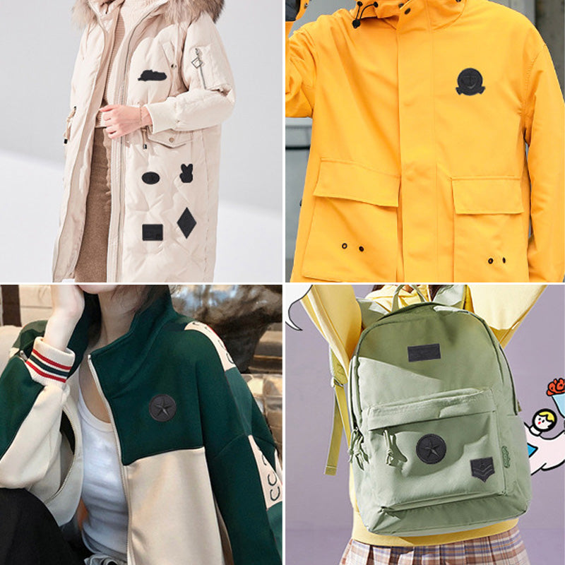 Selvklebende svarte lapper til å lage selvL