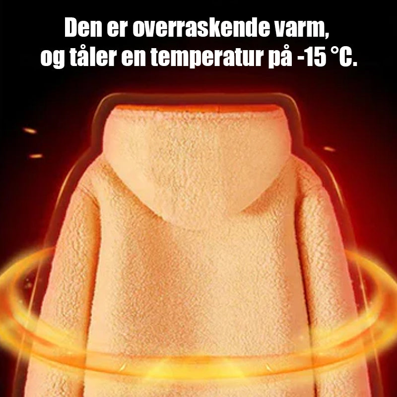 Dobbeltlags hettejakke (originalt produkt av høy kvalitet)/Reversibel polar fleecejakke