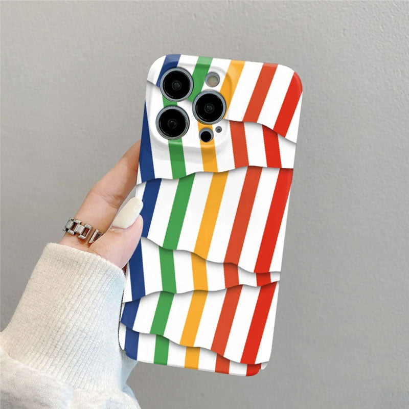 🌈Fargekontraststripet filmdeksel til mobil📱