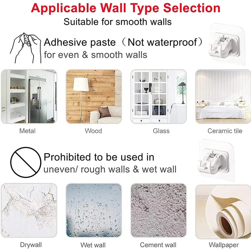 Spikerfrie justerbare stangbrakettholdere (2 stk.)