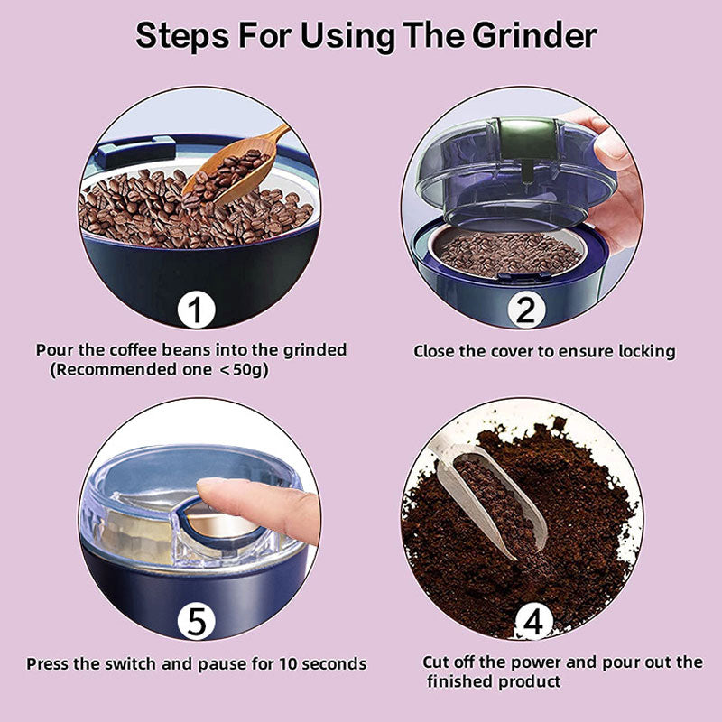 Bærbar kvern for bønner, krydder og mer