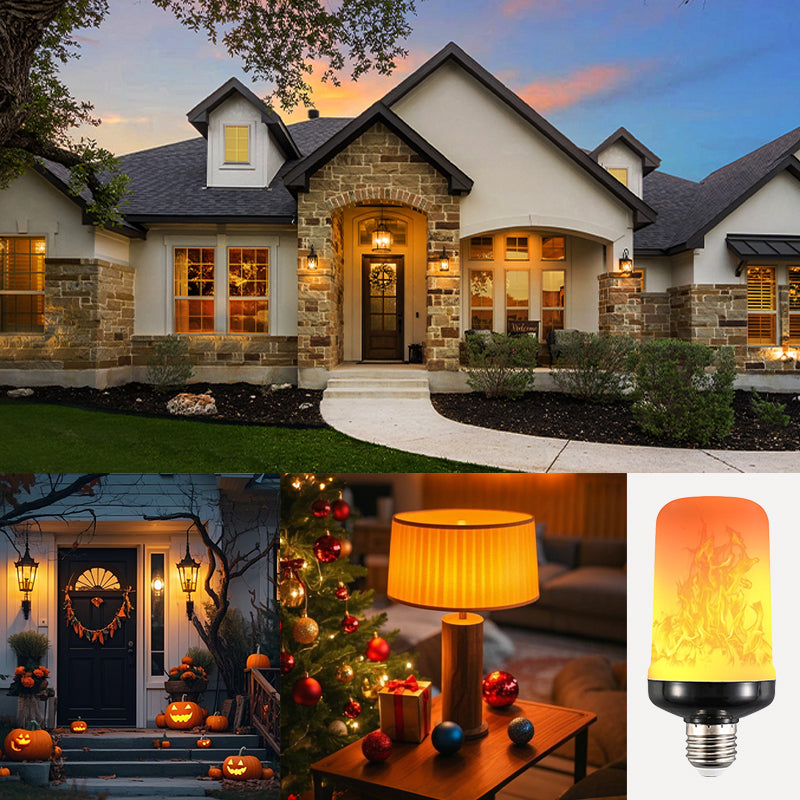 🔥 LED Flamme lyspære - Bring ild til rommet ditt uten varmen!