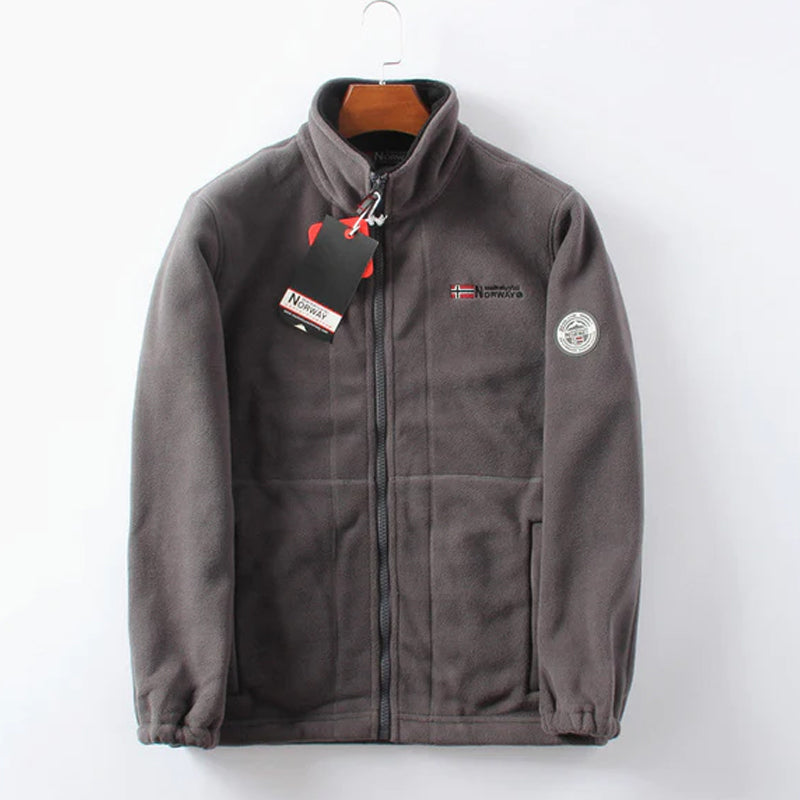 Dobbeltlags hettejakke (originalt produkt av høy kvalitet)/Reversibel polar fleecejakke