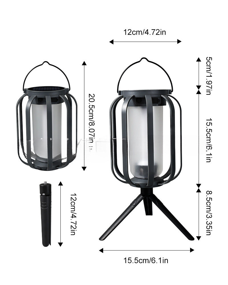 🔥Oppgradert flimrende flammende solcellelykt utendørs vanntett lys