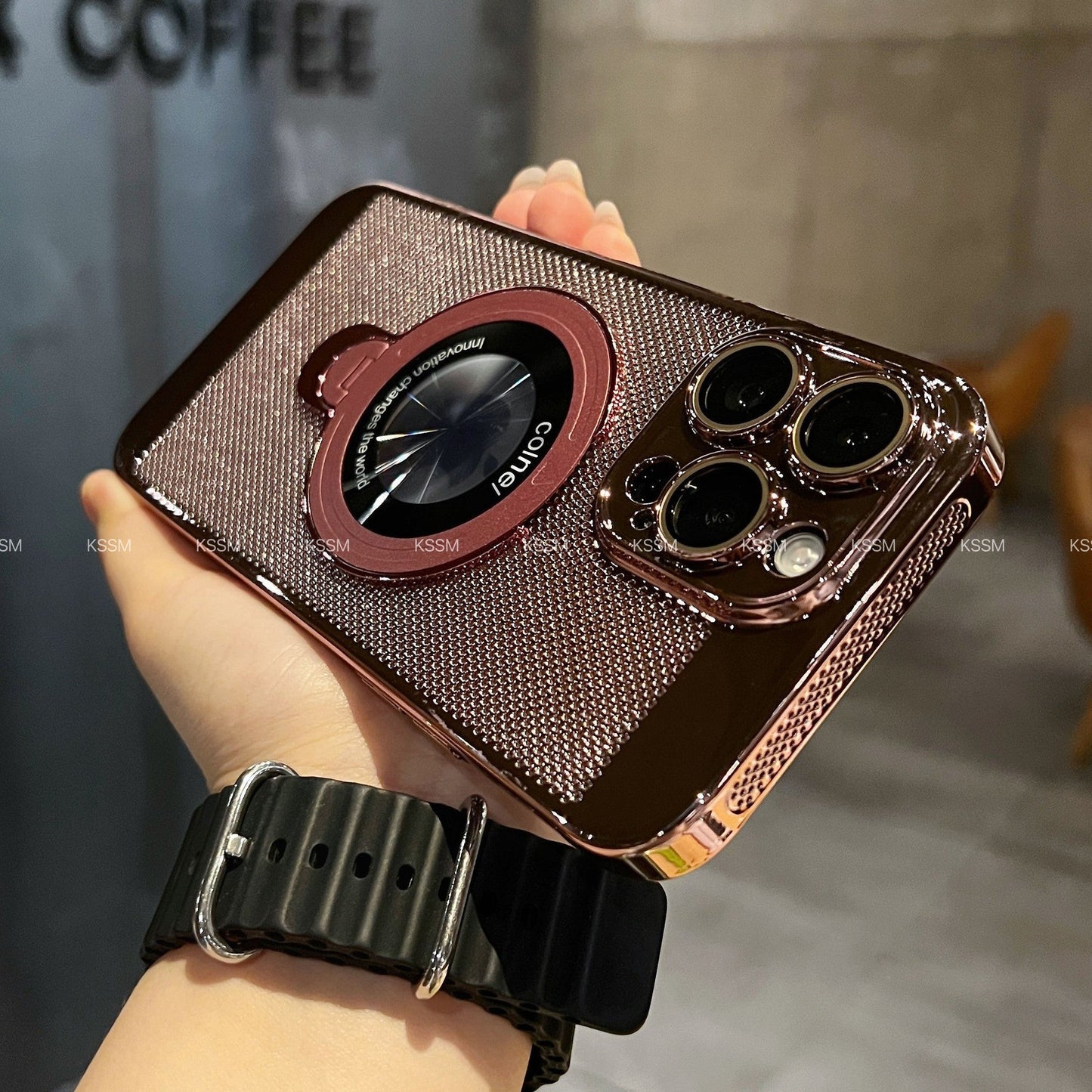 360° roterende telefonveske med stativ, avansert varmespredning og magnetisk ladestøtte