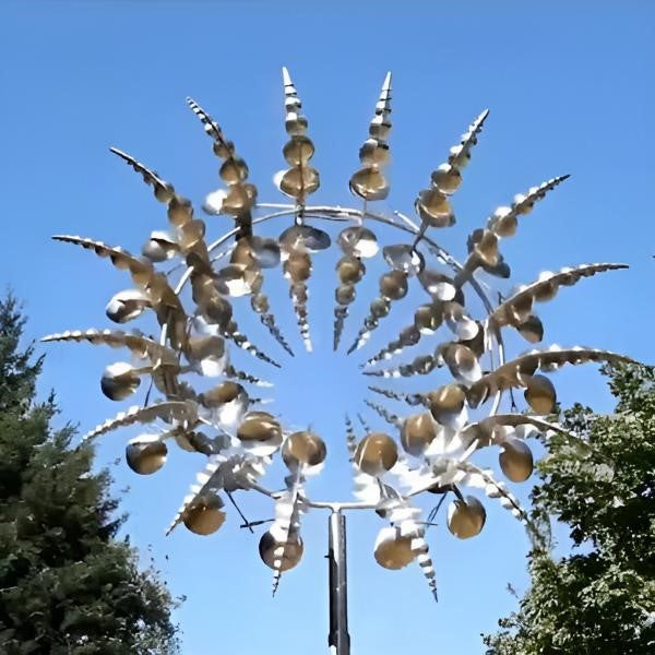 Vintage hagedekorasjoner med vindmølle i jern