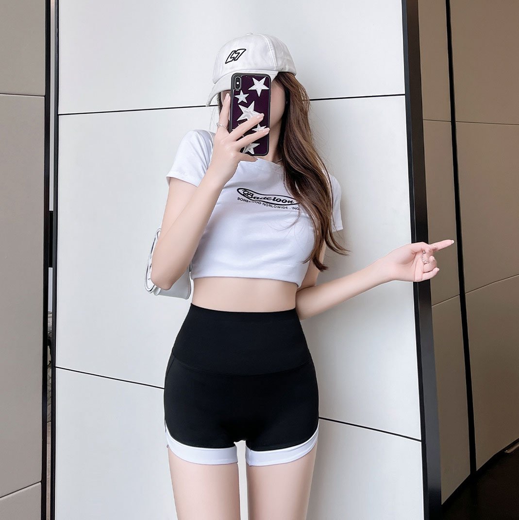 Sømløs sommershorts med minihai