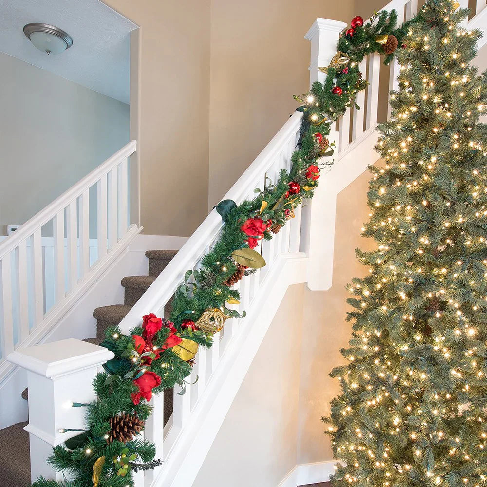 Sikre og stilige girlanderbånd til julerekkverk