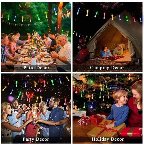 Vanndråpe solcellelys