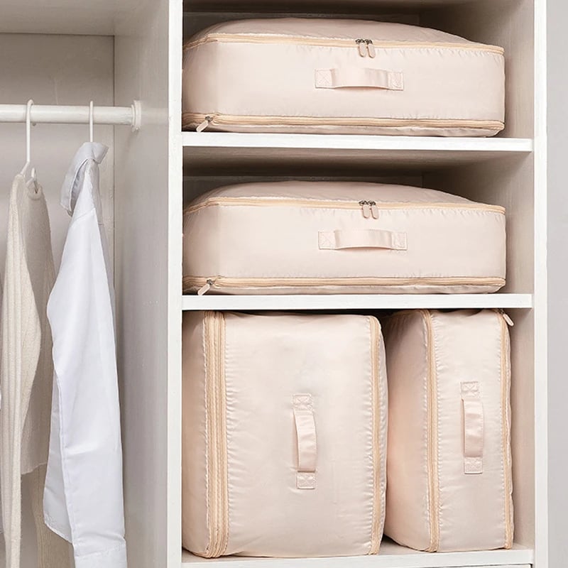 Komprimert oppbevaringspose for dyner med stor kapasitet