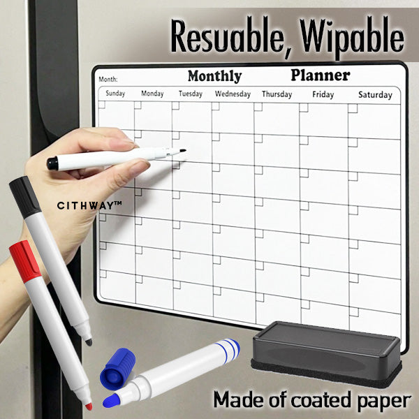 Magnetisk kjøleskapskalender månedsplanlegger