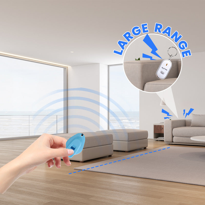 Nøkkelbrikke med fløytestyrt sensor og nøkkelfinner