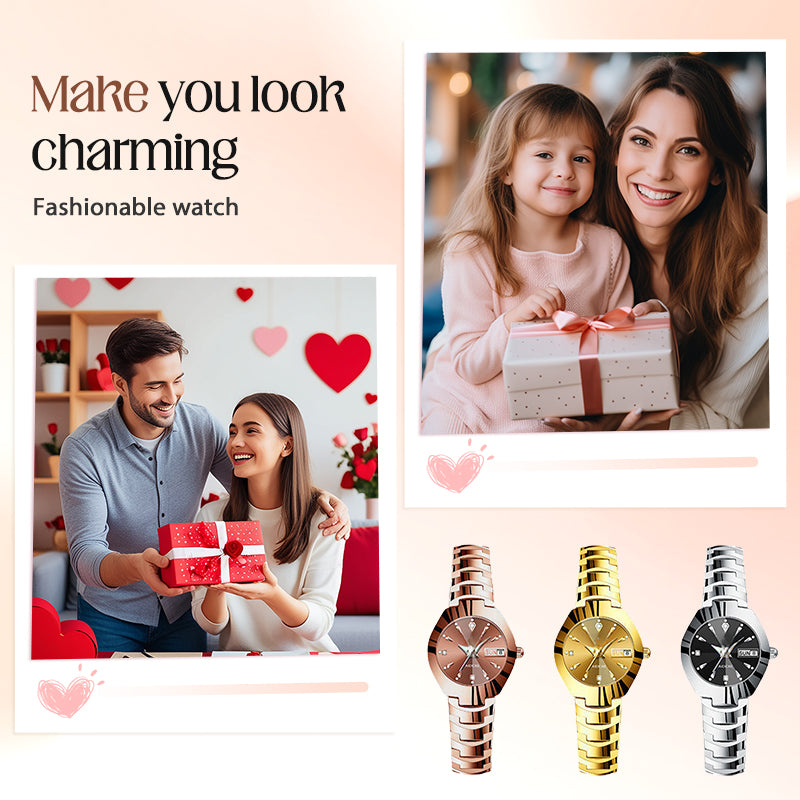 Elegant vanntett dameklokke