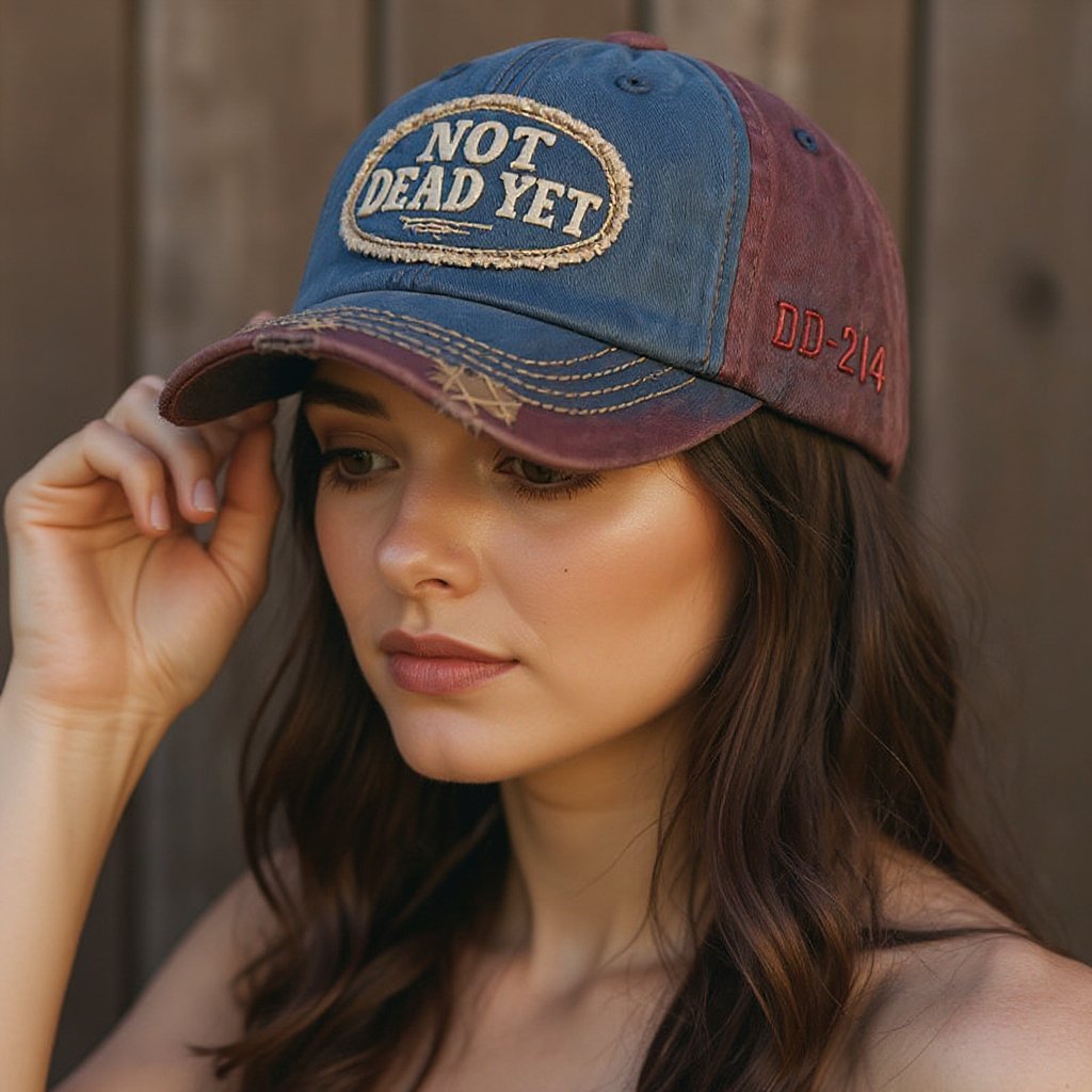 IKKE DØD ENNÅ - Vintage vasket baseballcaps