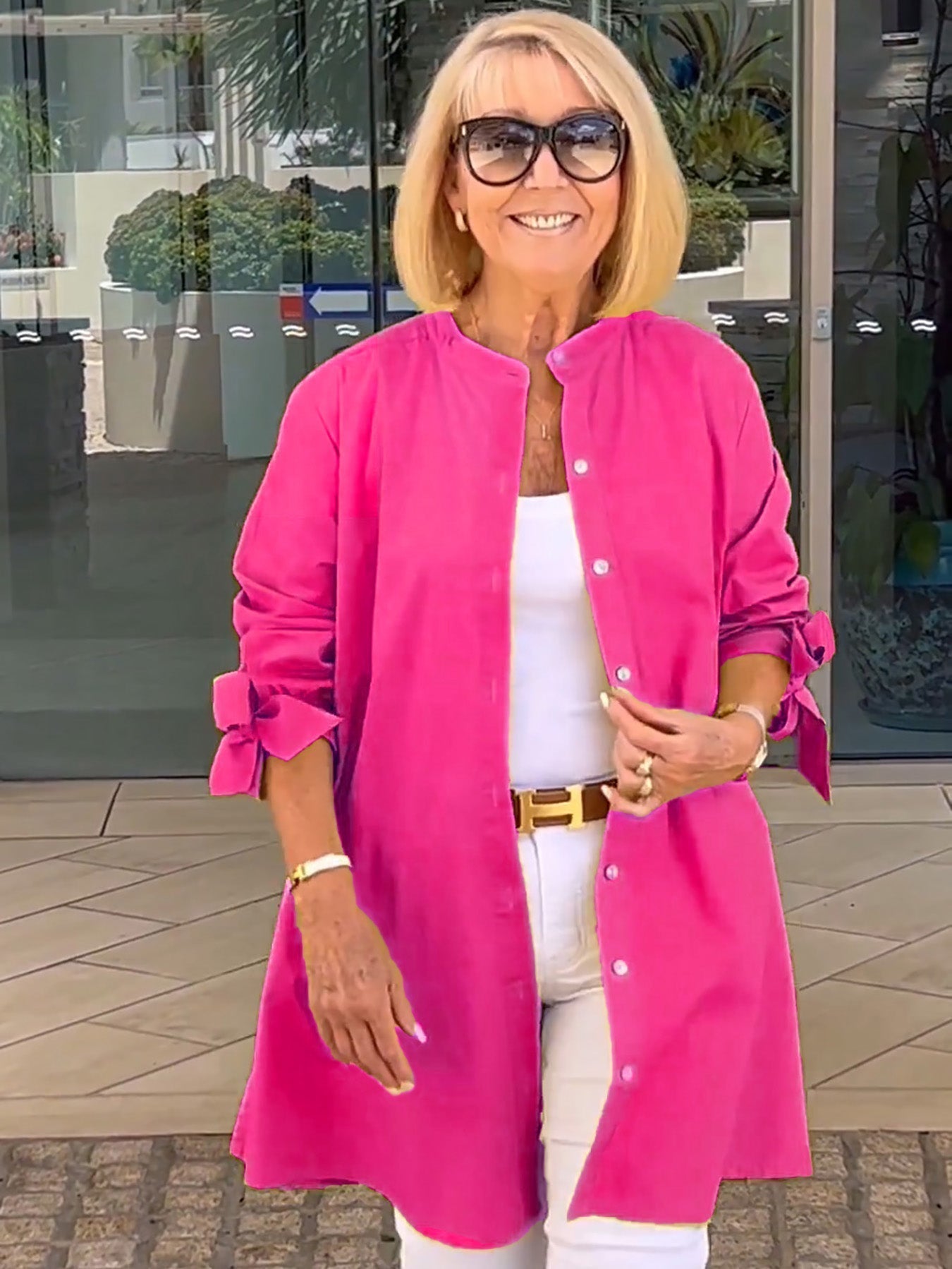 ✨Lange skjortejakker i ensfarget bomull