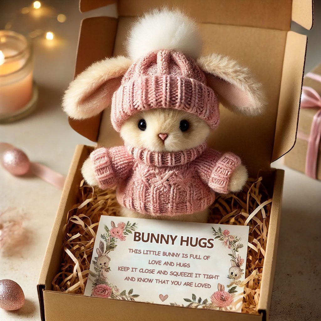 🎉Spesialtilbud🐇 Håndlaget minikanin, søt gave til Valentinsdagen