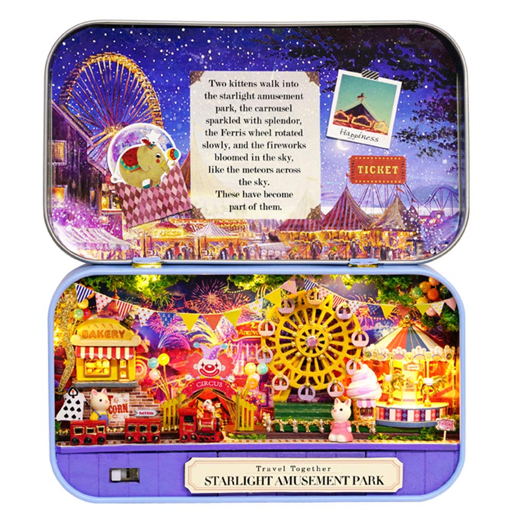 🌟 Miniatyrkinoboks – “I et lykkelig hjørne” DIY-dukkehussett i tre 🎭✨