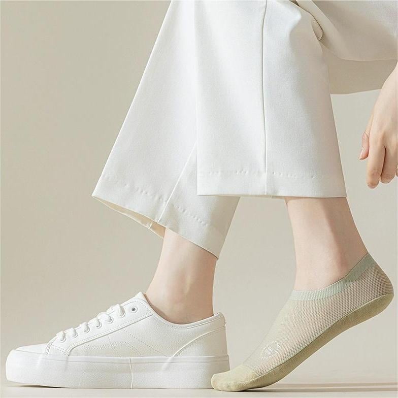 🔥Ultratynne, sklisikre ComBed No Show-sokker i bomull