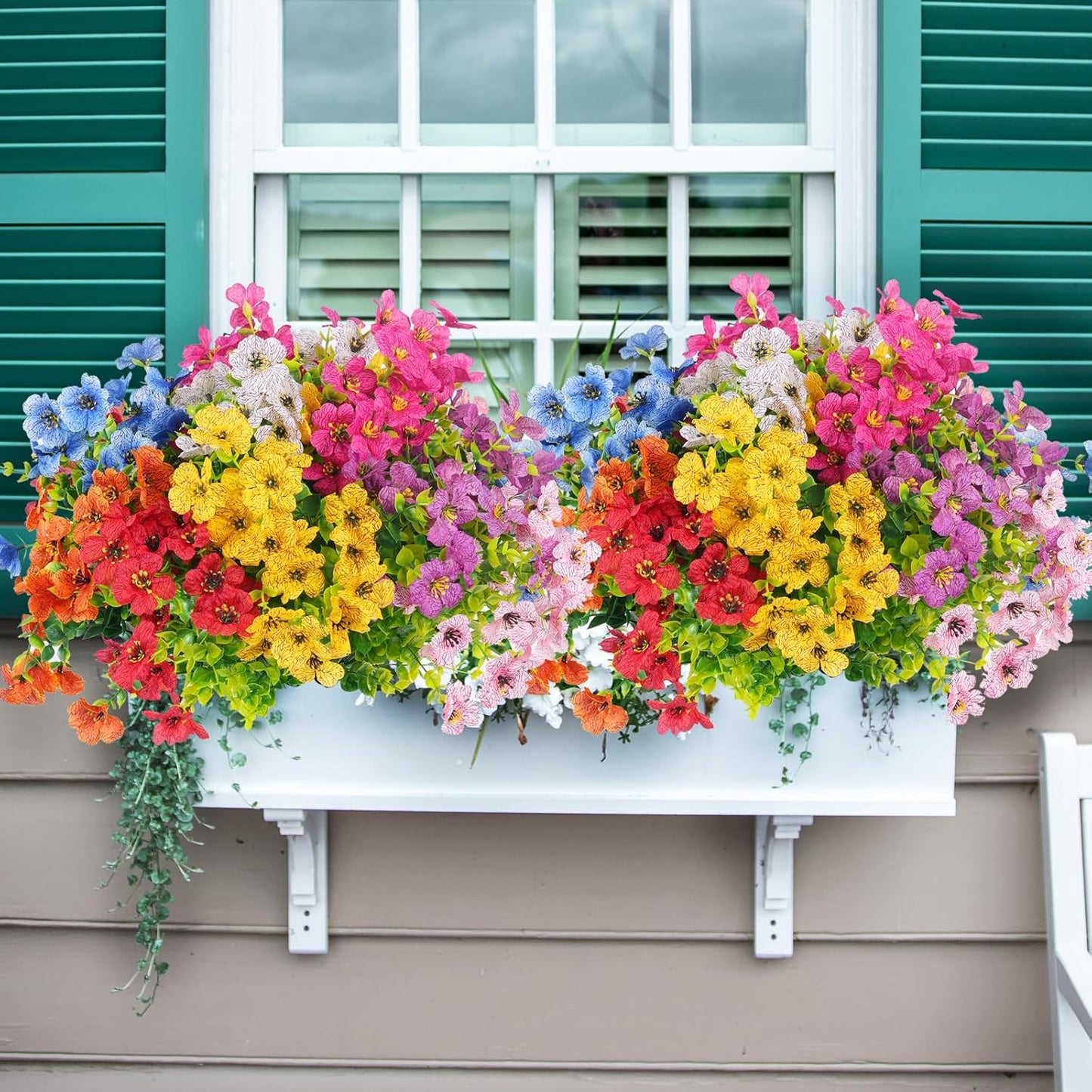 🌺UV-resistent fargerik kunstig blomst💖