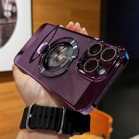 360° roterende telefonveske med stativ, avansert varmespredning og magnetisk ladestøtte