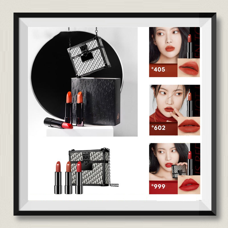 💄Leppestiftsett i skinnveske💄