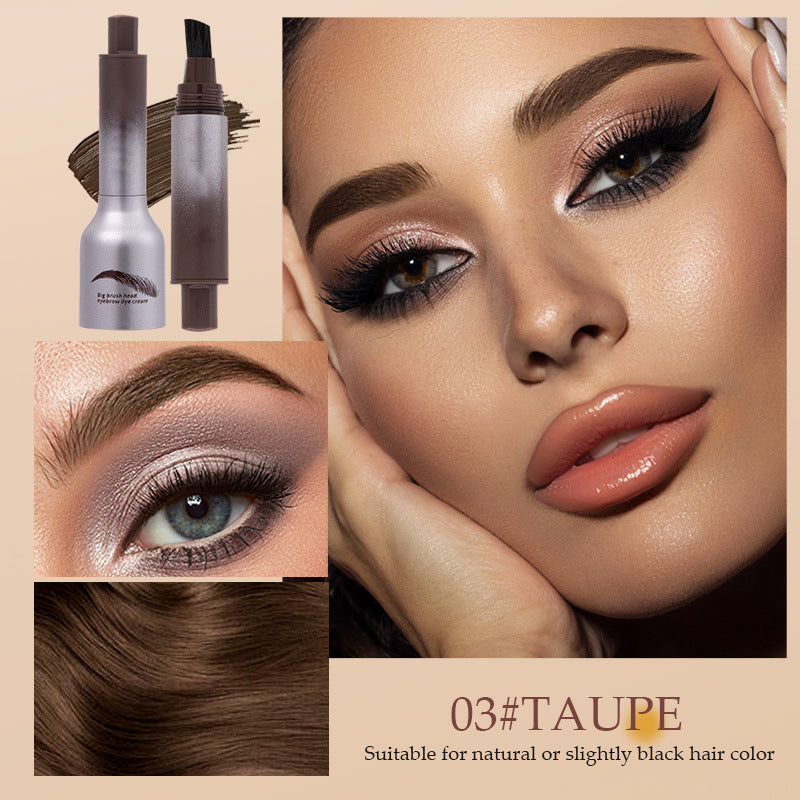 Langtidsholdbar fargeutviklende øyenbrynstint med stor pensel/antikladd presset øyenbrynsblyant