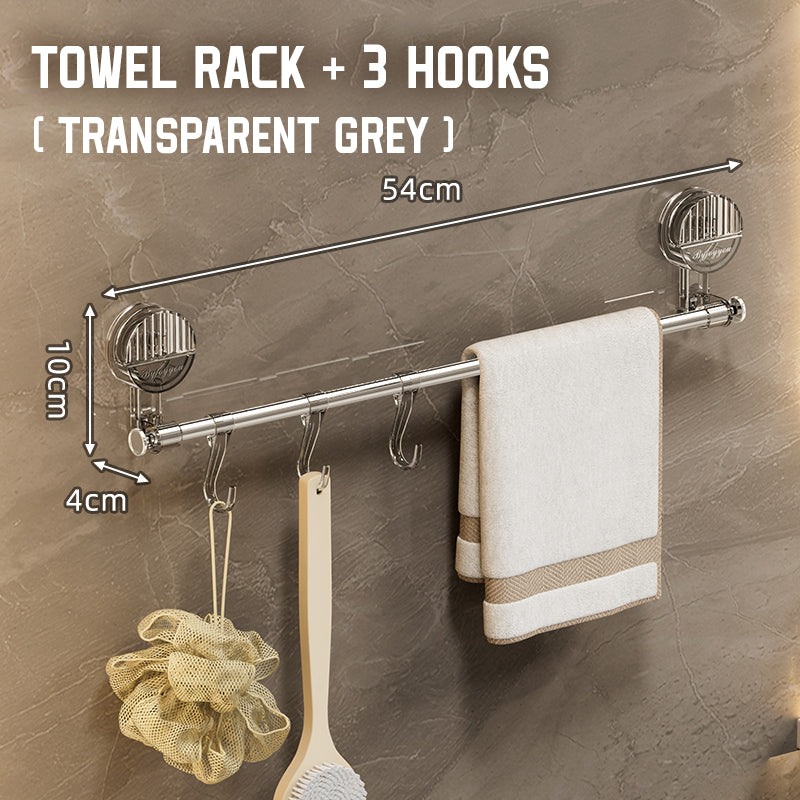 Sterkt uttrekkbart håndklestativ med sugekopp