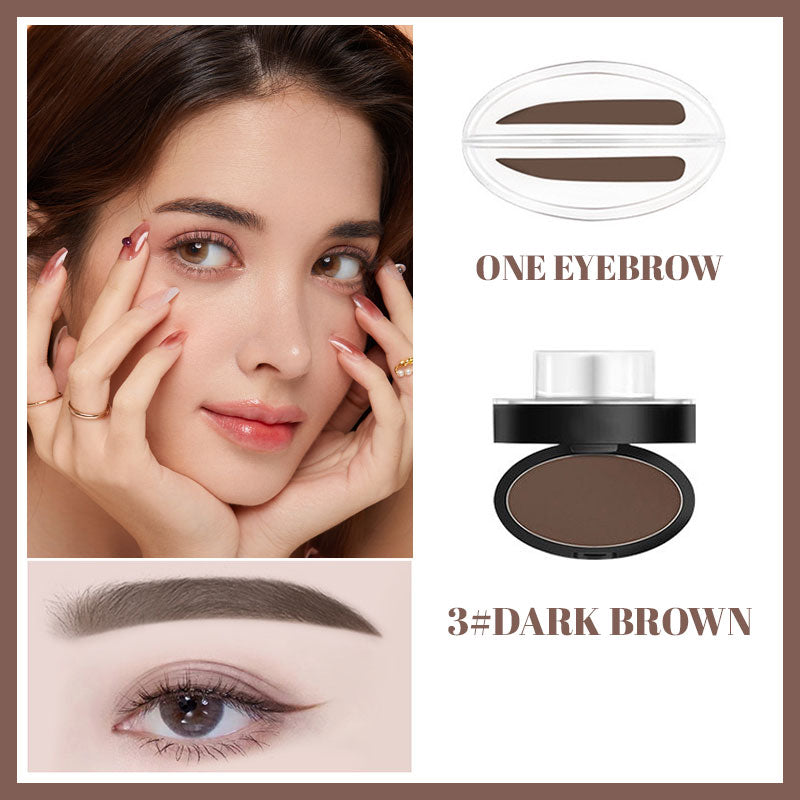 Stempeløyenbrynspudder, vanntett, svettebestandig og klissfri