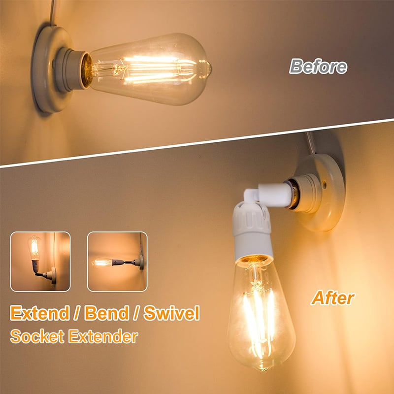 Universal 360° bøybar lyspæreforlenger