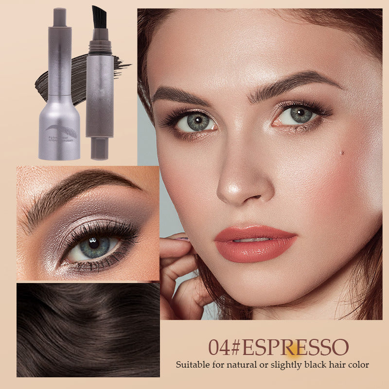Langtidsholdbar fargeutviklende øyenbrynstint med stor pensel/antikladd presset øyenbrynsblyant