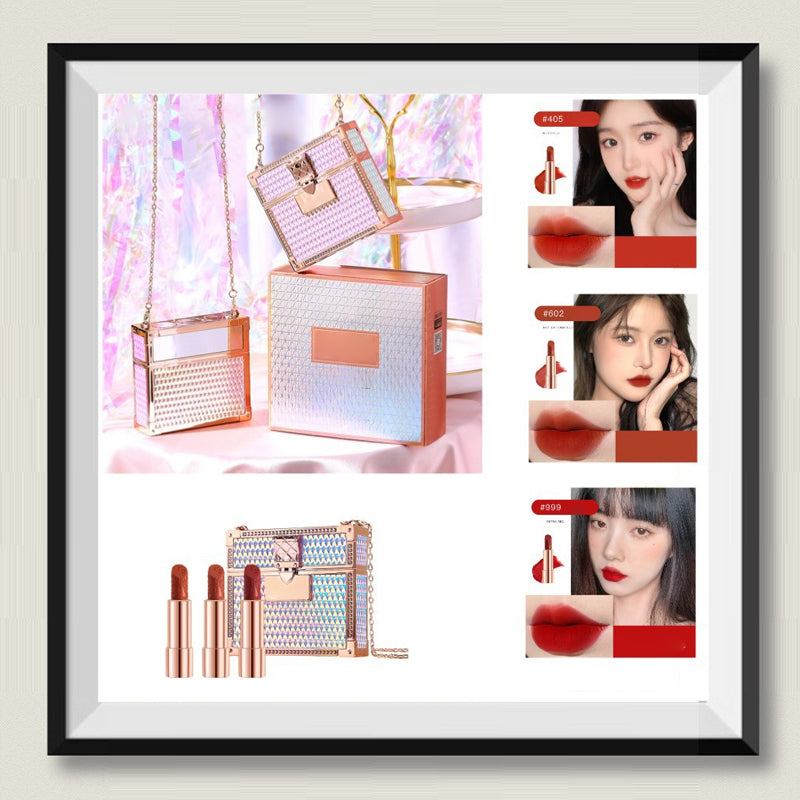 💄Leppestiftsett i skinnveske💄