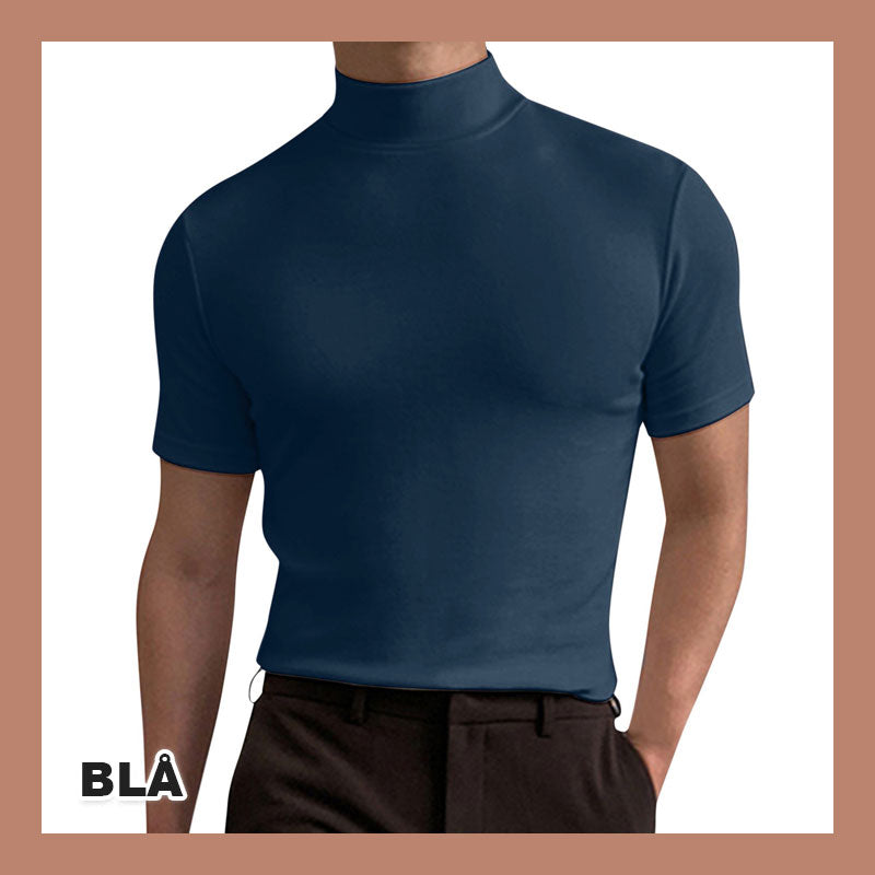 T-Skjorte Med Turtleneck Slim Fit For Menn