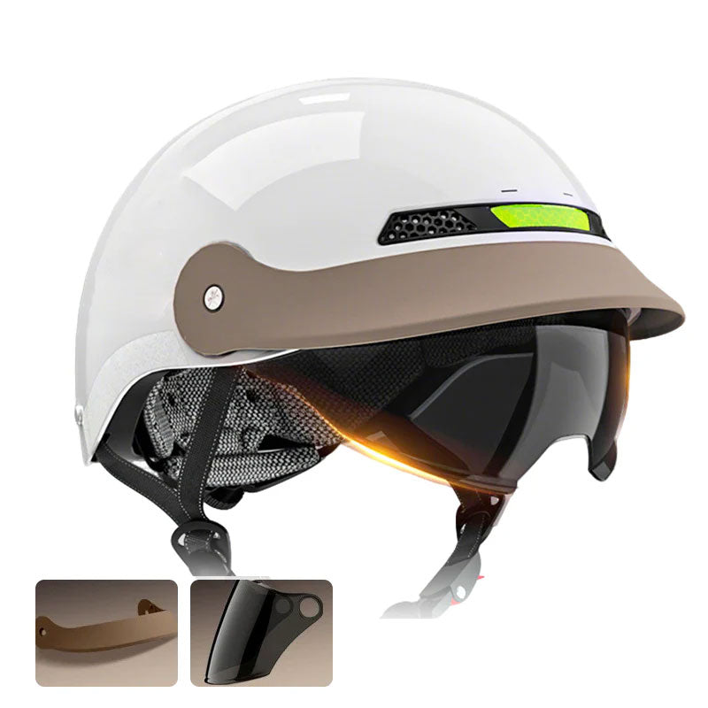 （Gratis frakt）🛡️Pustende, lett, støtsikker motorsykkelhjelm