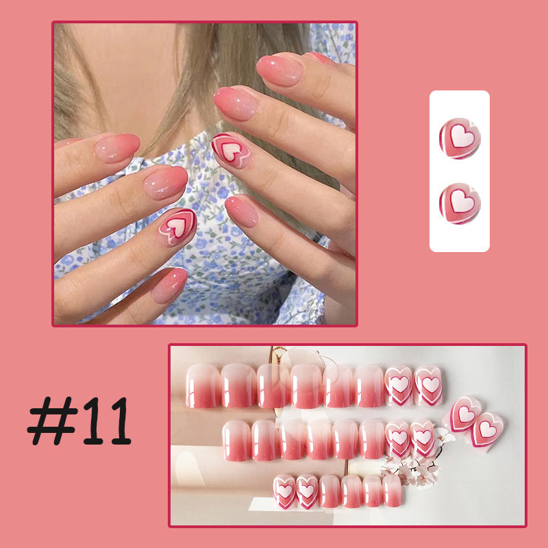 Bærbare trykk-på negleklistremerker