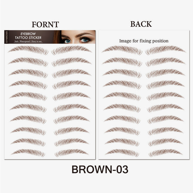 Simulering av vanntett øyenbrynsklistremerke