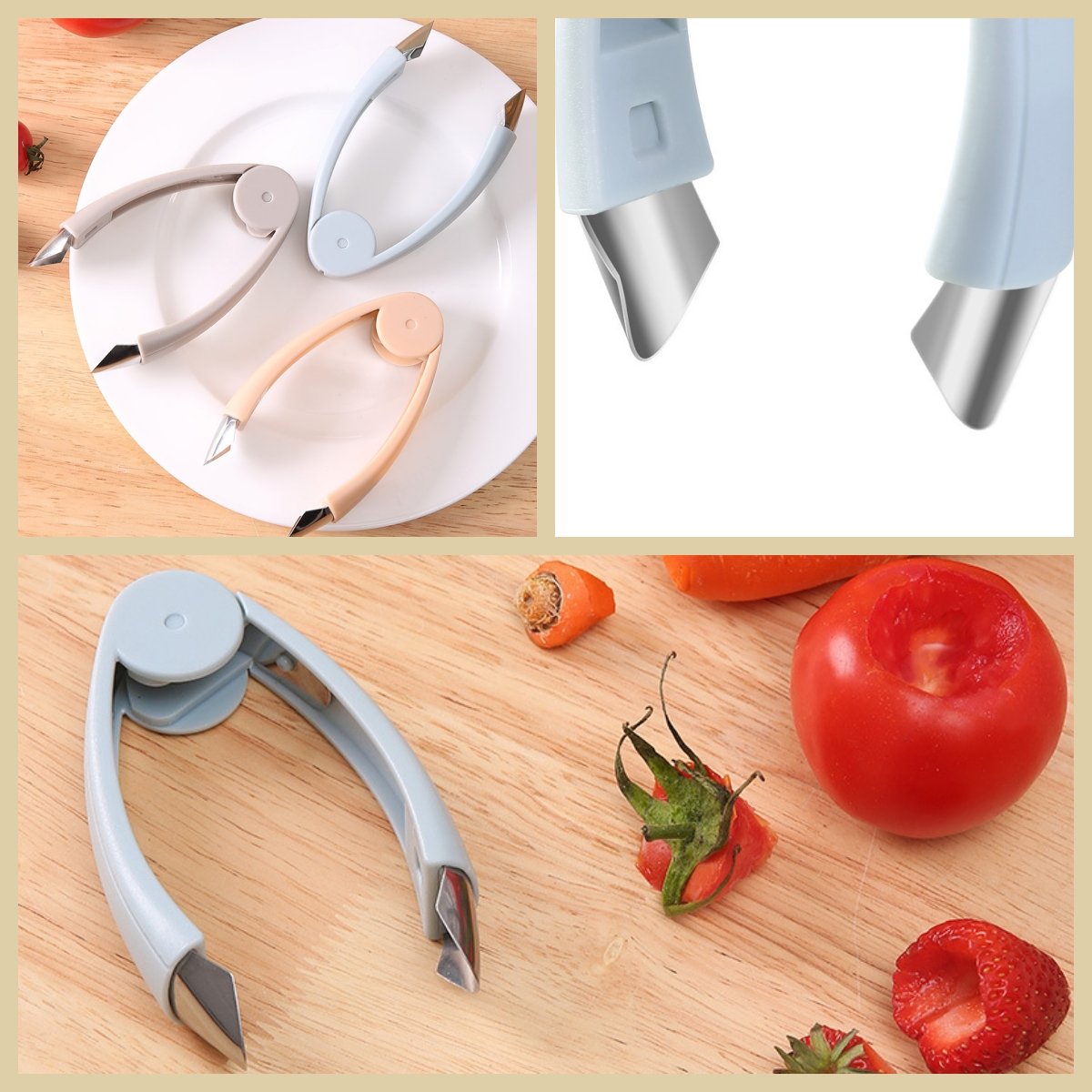 Multifunksjonell ananasklipper og fruktutstener i rustfritt stål