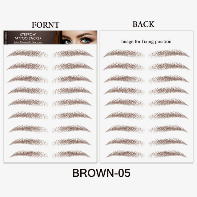 Simulering av vanntett øyenbrynsklistremerke