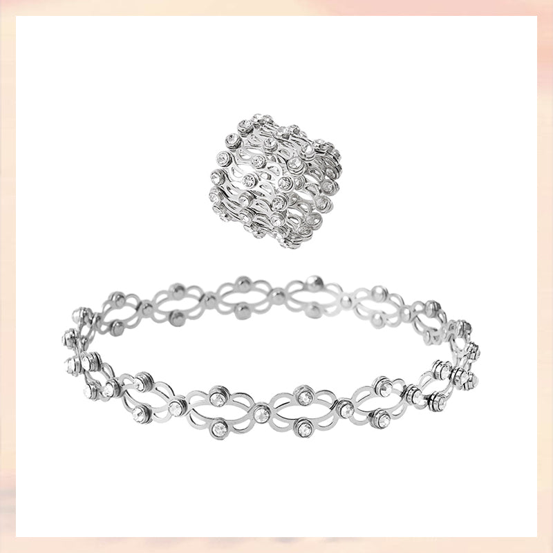 2 i 1 Justerbar magnetisk terapi transformerende armbånd ring