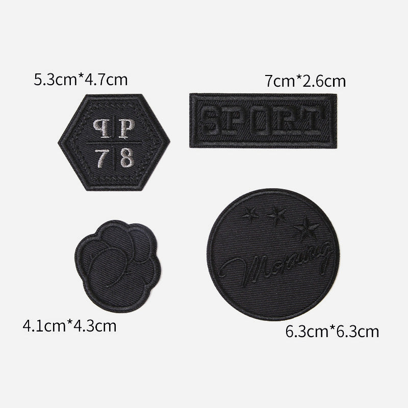 Selvklebende svarte lapper til å lage selvL