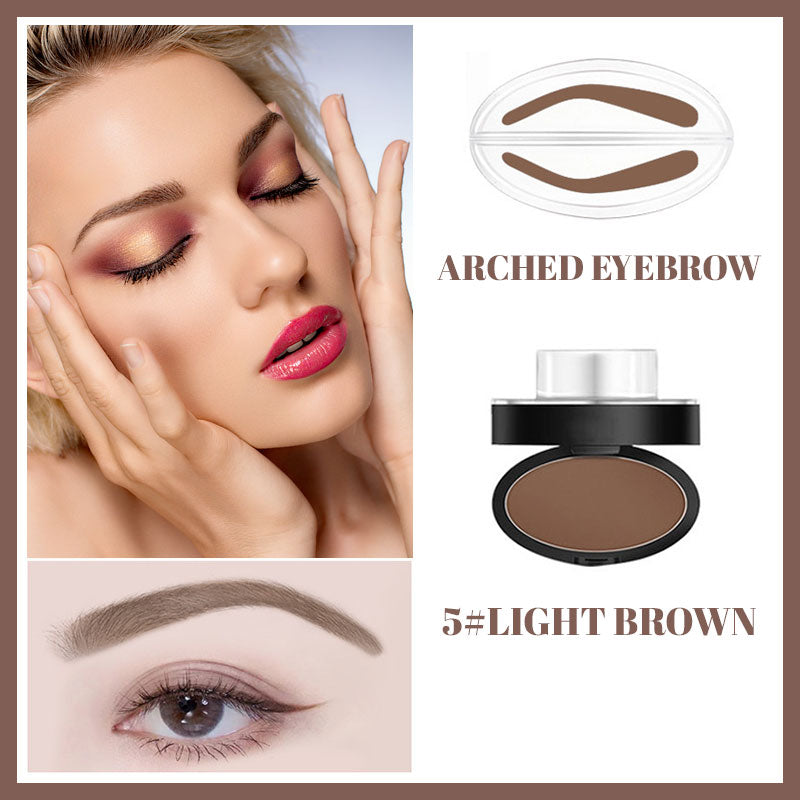 Stempeløyenbrynspudder, vanntett, svettebestandig og klissfri