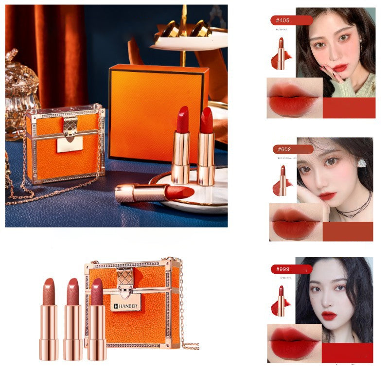 💄Leppestiftsett i skinnveske💄