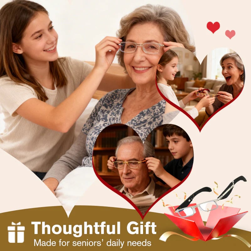 (🎁49 % rabatt på siste dag)👓 Sammenleggbare lesebriller med blålysfilter og etui