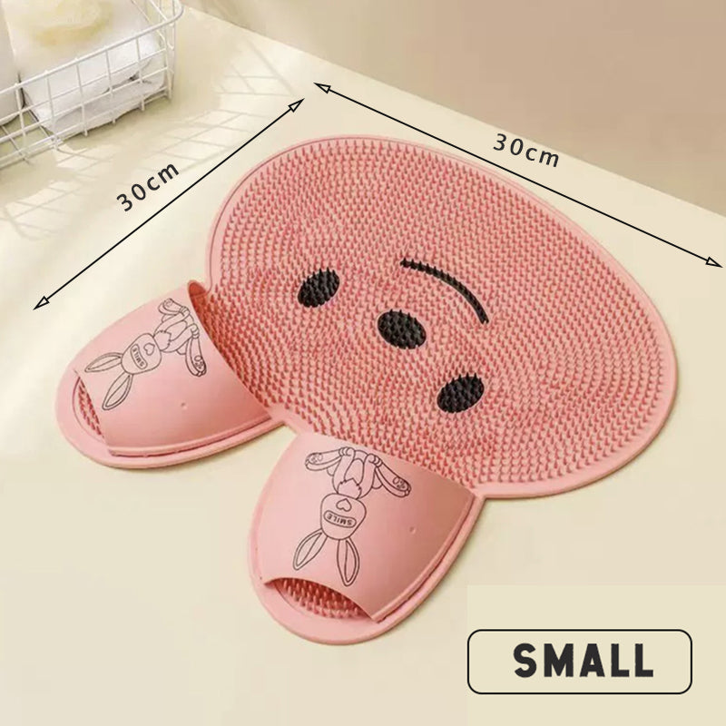 Massasjepute av silikon med kaninfotmassasjepute for fotvask