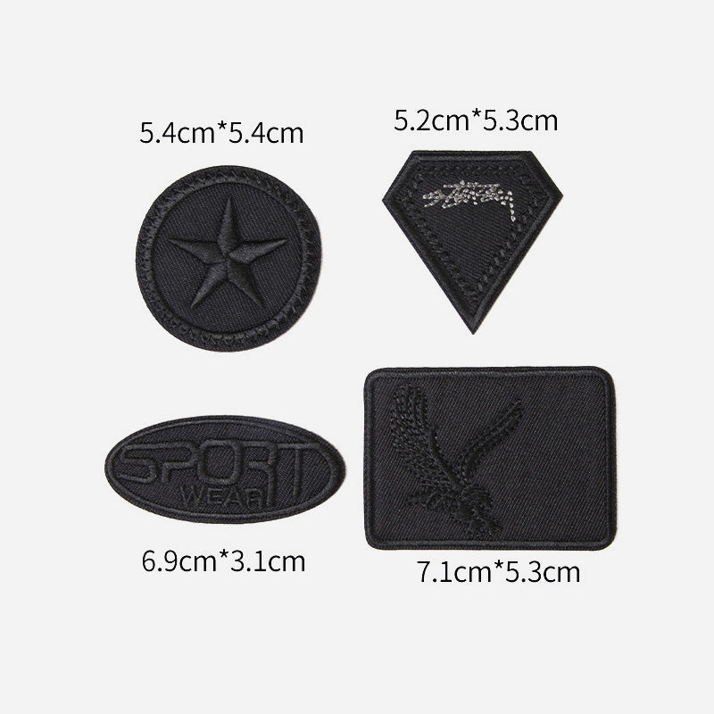 Selvklebende svarte lapper til å lage selvL